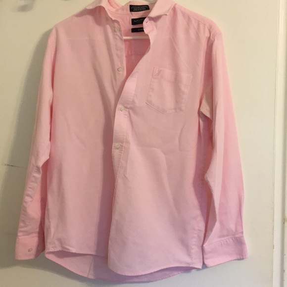 Nautica Oxford Pink Button Down Dress Shirt - Picture 1 of 1